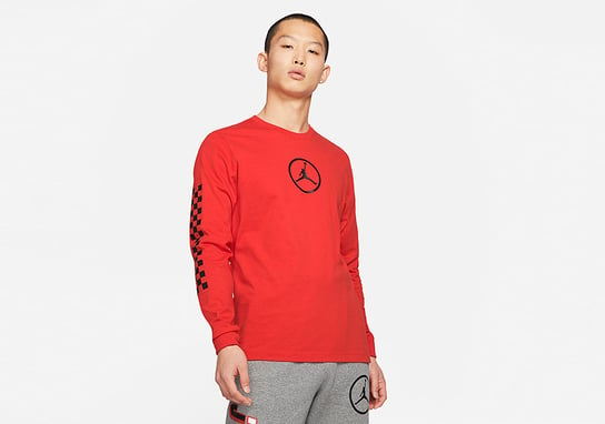 Nike Air Jordan Sport Dna Hbr Long-Sleeve Crew Tee Chile Red Jordan