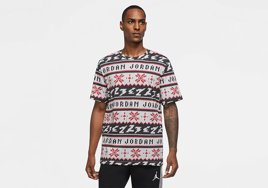 Nike Air Jordan Ugly Sweater Christmas Crew Tee University Red Jordan