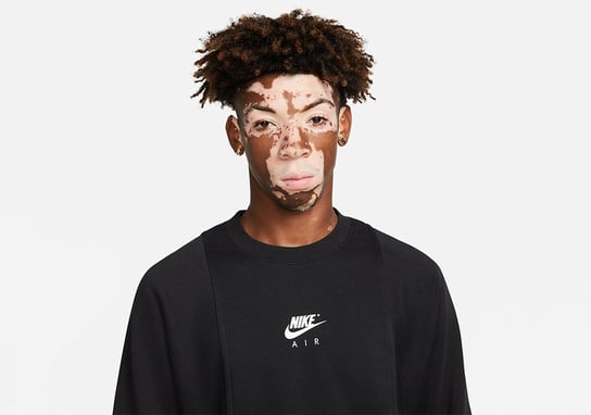 Nike Air Nsw Brushed-Back Fleece Crew Black Nike