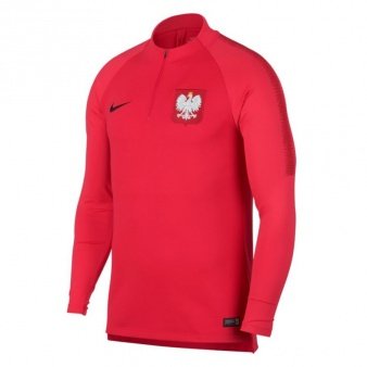 Nike, Bluza męska, Poland DRY SQD Drill TOP, czerwona, rozmiar L Nike