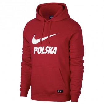Nike, Bluza męska, Poland POL M NSW Hoodie, czerwona, rozmiar L Nike