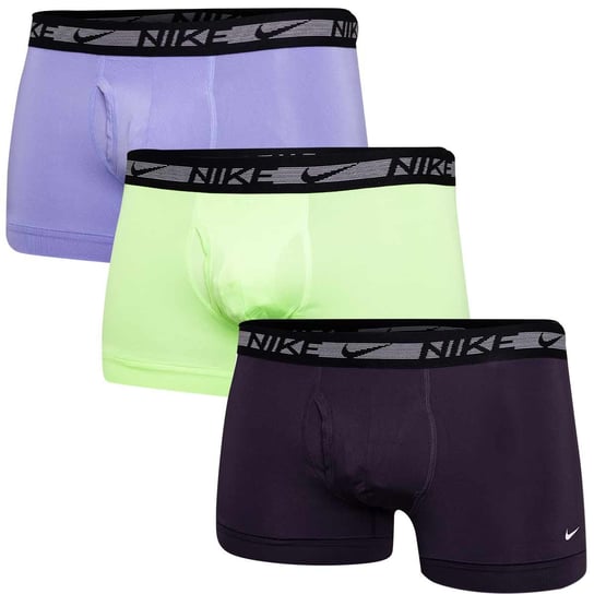 Nike Bokserki Męskie 3 Pary Trunk 3Pk  Fioletowe/Zielone 0000Ke1152 537 L Nike