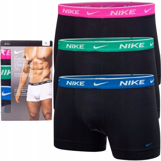 NIKE BOKSERKI MĘSKIE MAJTKI TRUNK 3PK CZARNE r.M Nike