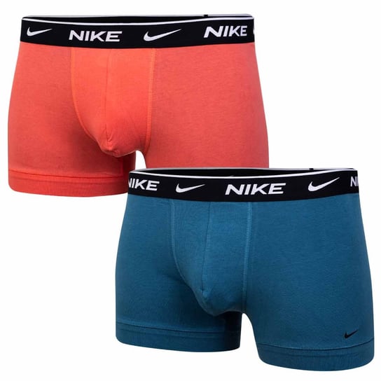 NIKE BOKSERKI MĘSKIE TRUNK 2 PARY BLUE/SALMON 0000KE1085 U1A - Rozmiar: L Nike