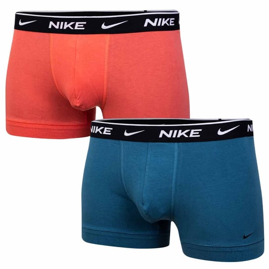 NIKE BOKSERKI MĘSKIE TRUNK 2 PARY BLUE/SALMON 0000KE1085 U1A - Rozmiar: M Nike