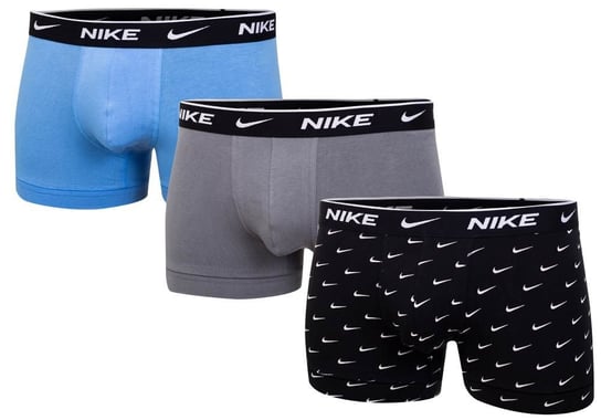 Nike Bokserki Męskie Trunk 3 Pak Black/Blue/Grey 0000Ke1008 9Ji M Nike