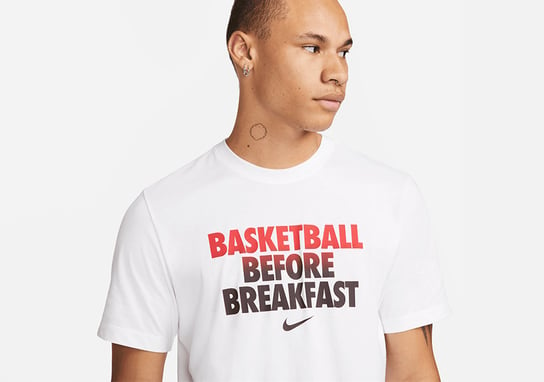 Nike Dri-Fit Basketball Before Breakfast Tee White Nike