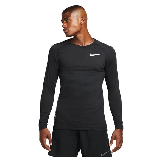 Nike, Longsleeve treningowy męski NP TOP WARM LS CREW, DQ5448-010, Czarny, Rozmiar M Nike