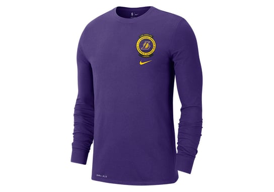 Nike Los Angeles Lakers Logo Dri-Fit Tee Long Sleeve Court Purple Nike