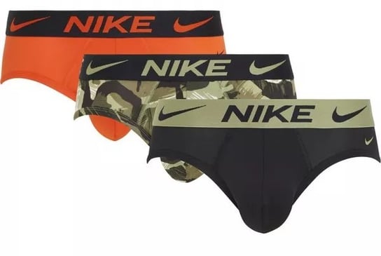 Nike Majtki Męskie Slipy Hip Brief 3Pk Black/Orange/Moro 000Pke1155 5E2 L Nike