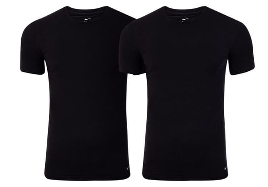 Nike Męska Koszulka T-Shirt 2 Pary S/S Crew Neck 2Pk Black 0000Ke1010 Ub1 - Rozmiar: L Nike