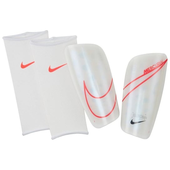Nike, Nagolenniki piłkarskie, Mercurial Lite SP2120 105, biały, rozmiar M Nike
