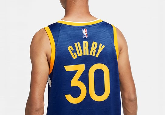 Nike Nba Golden State Warriors Stephen Curry Icon Edition Swingman Jersey Rush Blue Nike