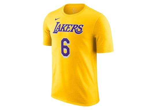 Nike Nba Los Angeles Lakers Lebron James 6 Tee Amarillo Nike