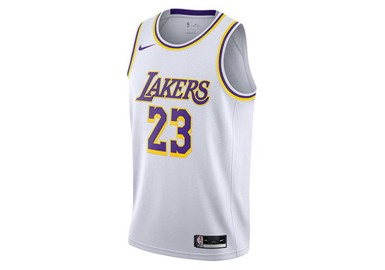 Nike Nba Los Angeles Lakers Lebron James Association Edition Swingman Jersey White Nike