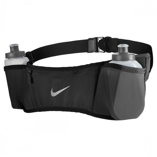 NIKE Pas do biegania DOUBLE POCKET FLASK BELT 3.0 black/silver Nike