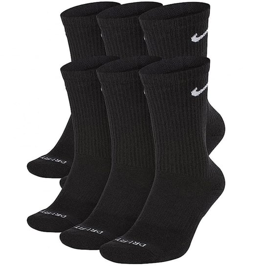 Nike skarpety czarne wysokie 6 par Cotton Cushioned Dri-Fit SX6897-010 42-46 Nike