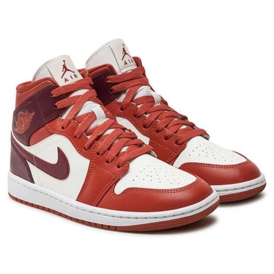 Nike Sneakersy WMNS Air Jordan 1 Mid Dusty Peach Night Maroon - Sail-36 Inna marka