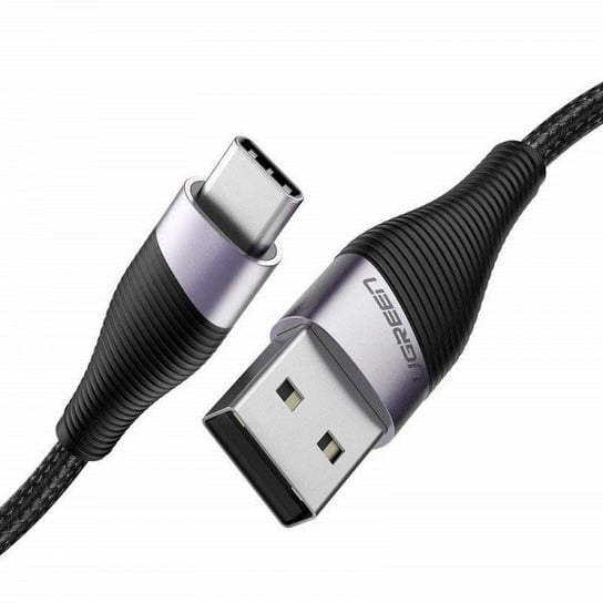 Niklowany kabel USB-C UGREEN, QC 3.0, 1m, czarny uGreen