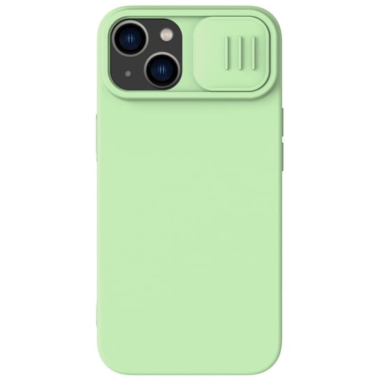 Nillkin CamShield Magnetic Silicone Case etui iPhone 14 magnetyczny MagSafe pokrowiec z osłoną na aparat zielony Nillkin