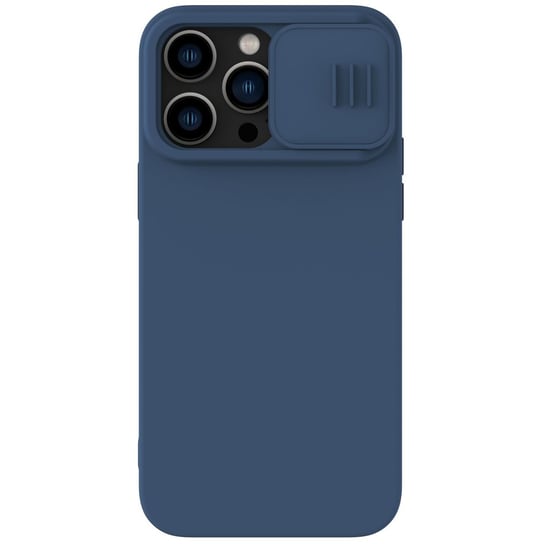 Nillkin CamShield Magnetic Silicone Case etui iPhone 14 Pro magnetyczny MagSafe pokrowiec z osłoną na aparat niebieski Nillkin