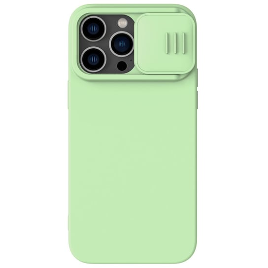 Nillkin CamShield Magnetic Silicone Case etui iPhone 14 Pro Max magnetyczny MagSafe pokrowiec z osłoną na aparat zielony Nillkin