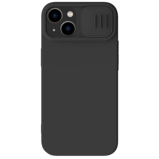 Nillkin CamShield Silky Silicone Case etui iPhone 14 Plus pokrowiec z osłoną na aparat czarny Nillkin