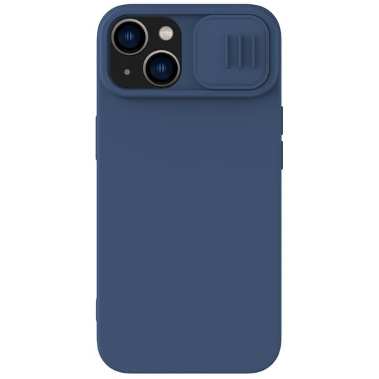 Nillkin CamShield Silky Silicone Case etui iPhone 14 Plus pokrowiec z osłoną na aparat niebieski Nillkin
