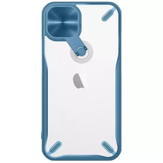 Nillkin Cyclops Case wytrzymałe etui z osłoną na aparat i składaną podstawką iPhone 13 niebieski 4kom.pl