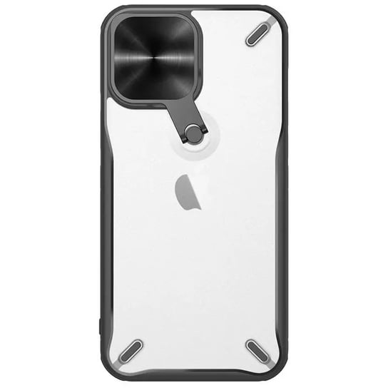 Nillkin Cyclops Case wytrzymałe etui z osłoną na aparat i składaną podstawką iPhone 13 Pro czarny 4kom.pl