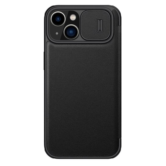 Nillkin Qin Leather Pro Case etui iPhone 14 Plus osłona na aparat kabura pokrowiec obudowa z klapką czarny Nillkin
