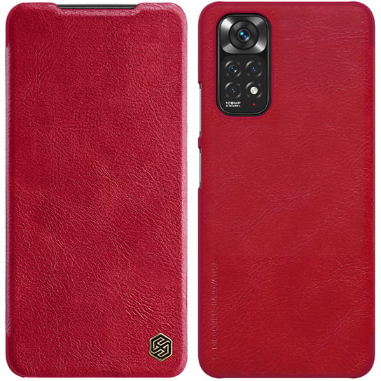 Nillkin Qin skórzana kabura etui Xiaomi Redmi Note 11S / Note 11 czerwony Nillkin