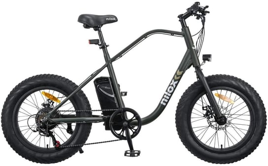 Nilox, rower elektryczny 20 Fatbike, wspomaganie, AlU, 250W, ciemnozielony NILOX