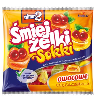 Nimm2   Śmiejżelki  Sokki - Nadziewane Żelki Z Sokiem Owocowym I  Witaminami -  165G Inna marka