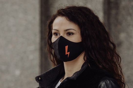 Ninja Mask, damska maseczka ochronna 100% bawełna - protest kobiet - czerwona strzała Ninja Mask