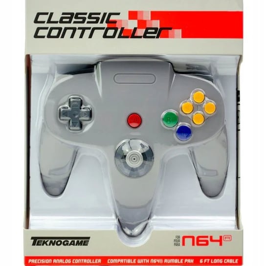 Nintendo 64 Nowy Szary Pad Przewodowy Teknogame Inny producent