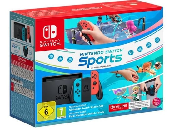 Nintendo Switch Neon + Switch Sports + 3 miesiące Nintendo Switch Online Nintendo