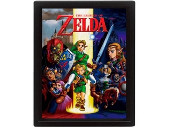 Nintendo The Legend Of Zelda 3D Framed Lenticular Poster, Multi-Colour, 10 X 8-Inch Inna marka