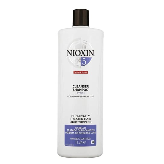 Nioxin, System 5 Cleanser, Oczyszczający szampon do włosów lekko przerzedzonych i poddanych zabiegom chemicznym, 1000 ml Nioxin