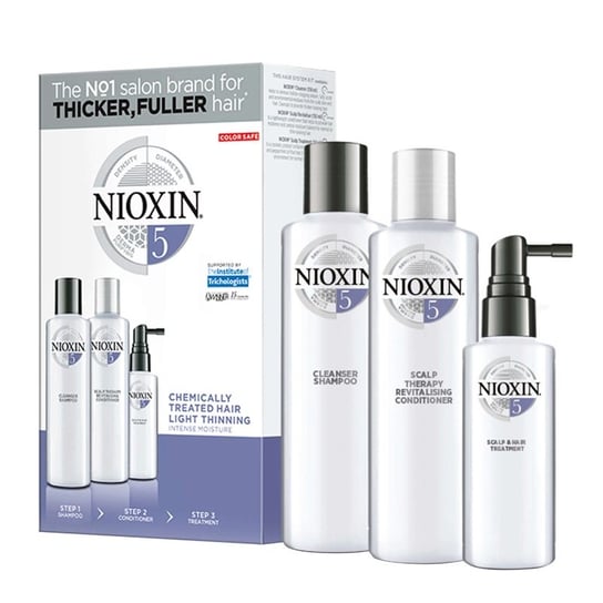 NIOXIN,System 5 zestaw szampon do włosów 150ml + odżywka do włosów 150ml + kuracja do włosów 50ml Nioxin