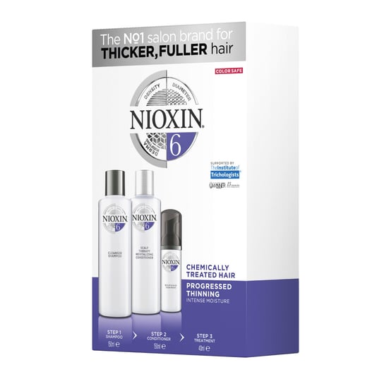 Nioxin System 6 SMALL, Zestaw do włosów znacznie przerzedzonych i poddanych zabiegom chemicznym Nioxin