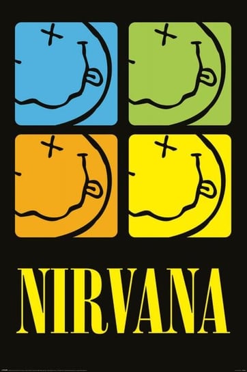 NIRVANA SMILEY SQUARES plakat 61x91cm Nirvana