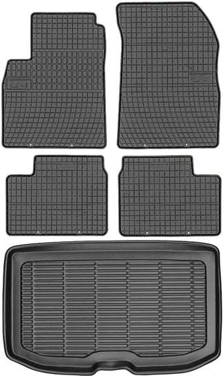 Nissan Micra K13 Hatchback od 2010-2017r. Bagażnik MAX-DYWANIK 911405 + Dywaniki FROGUM 0451 Max-Dywanik