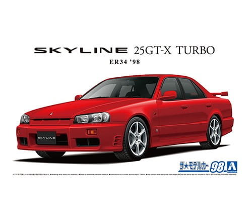 Nissan Skyline ER34 25GT-X Turbo '98 1:24 Aoshima 057506 Inny producent