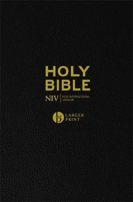 NIV Larger Print Black Leather Bible New International Version