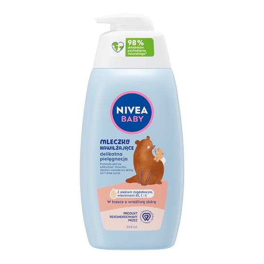 Nivea Baby mleczko Do Ciała Nawilżające Dla Dzieci Od 1 Go Dnia Życia 500ml Nivea