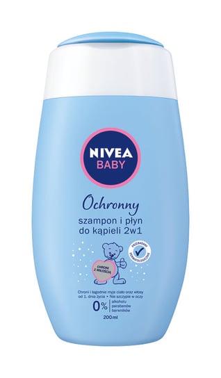 Nivea, Baby, Ochronny szampon i płyn do kąpieli 2w1, 200 ml Nivea