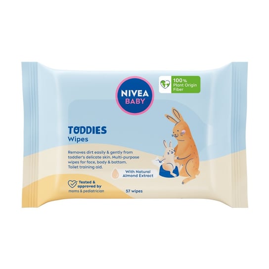 Nivea Baby Toddies Single Chusteczki Nawilżane Biodegradowalne 57 szt Nivea
