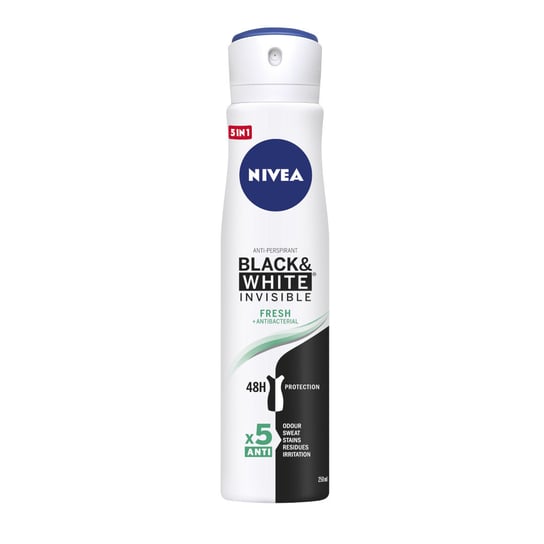 Nivea, Black&White Invisible Fresh antyperspirant spray 250ml Nivea