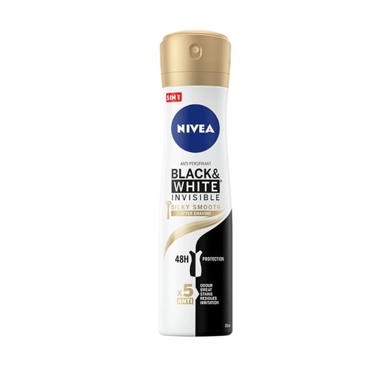 Nivea, Black&White Invisible Silky Smooth antyperspirant spray 150ml Nivea